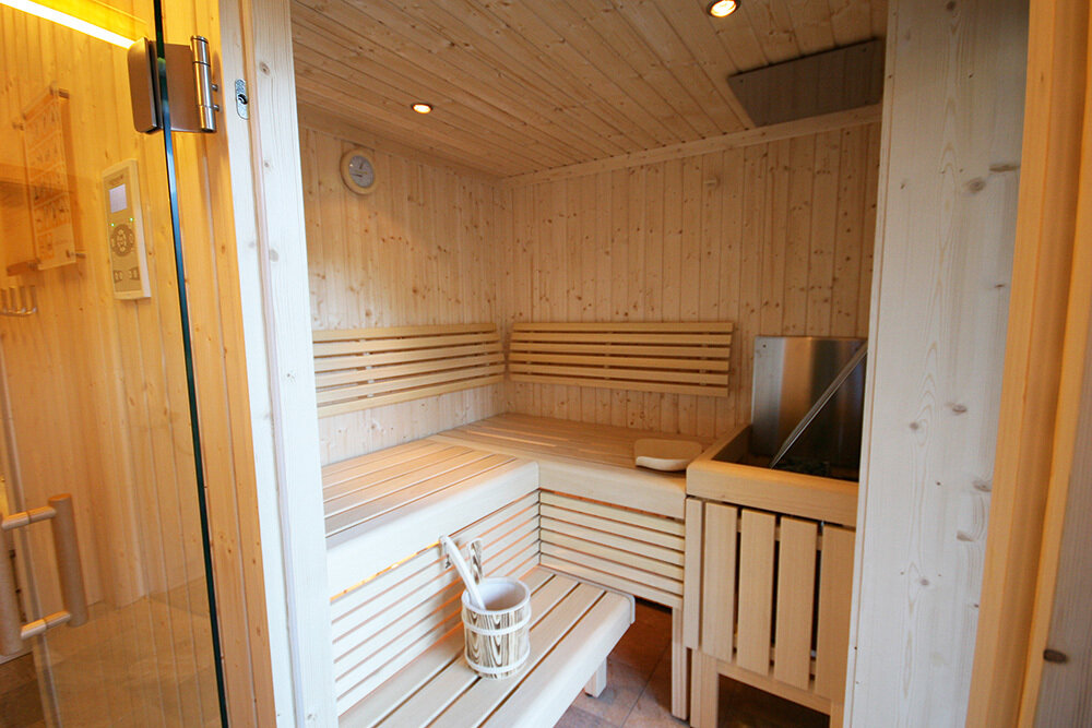Die private Sauna im Alpin Chalet Large in Filzmoos.