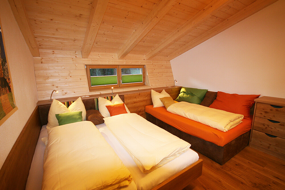Bedroom in sleeping 2 persons in the Alpin Chalet Large in Filzmoos.