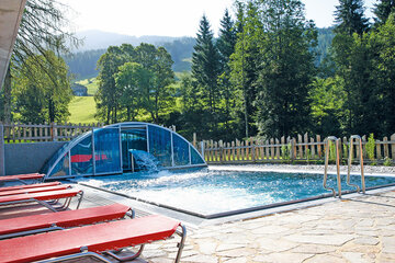 Communal pool at the Alpin Chalets XL in Wagrain.