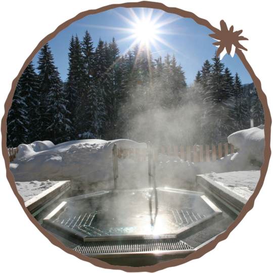 Whirlpool bei den Alpin Chalets in Wagrain.